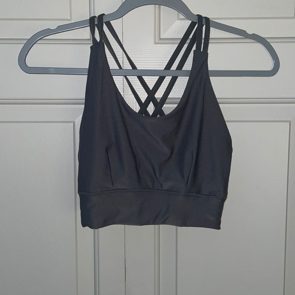 Cropped sports bra - dark green